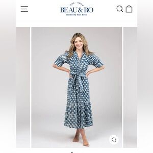 Blue Patterned Women's Dress